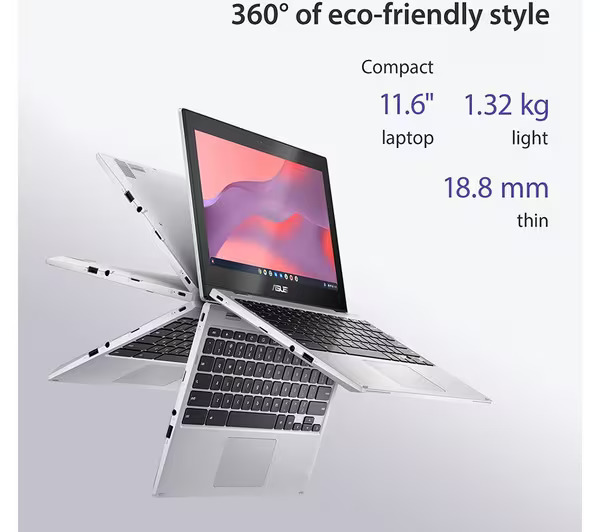Asus CX1 11.6″ 2 in 1 Chromebook Laptop - Image 5